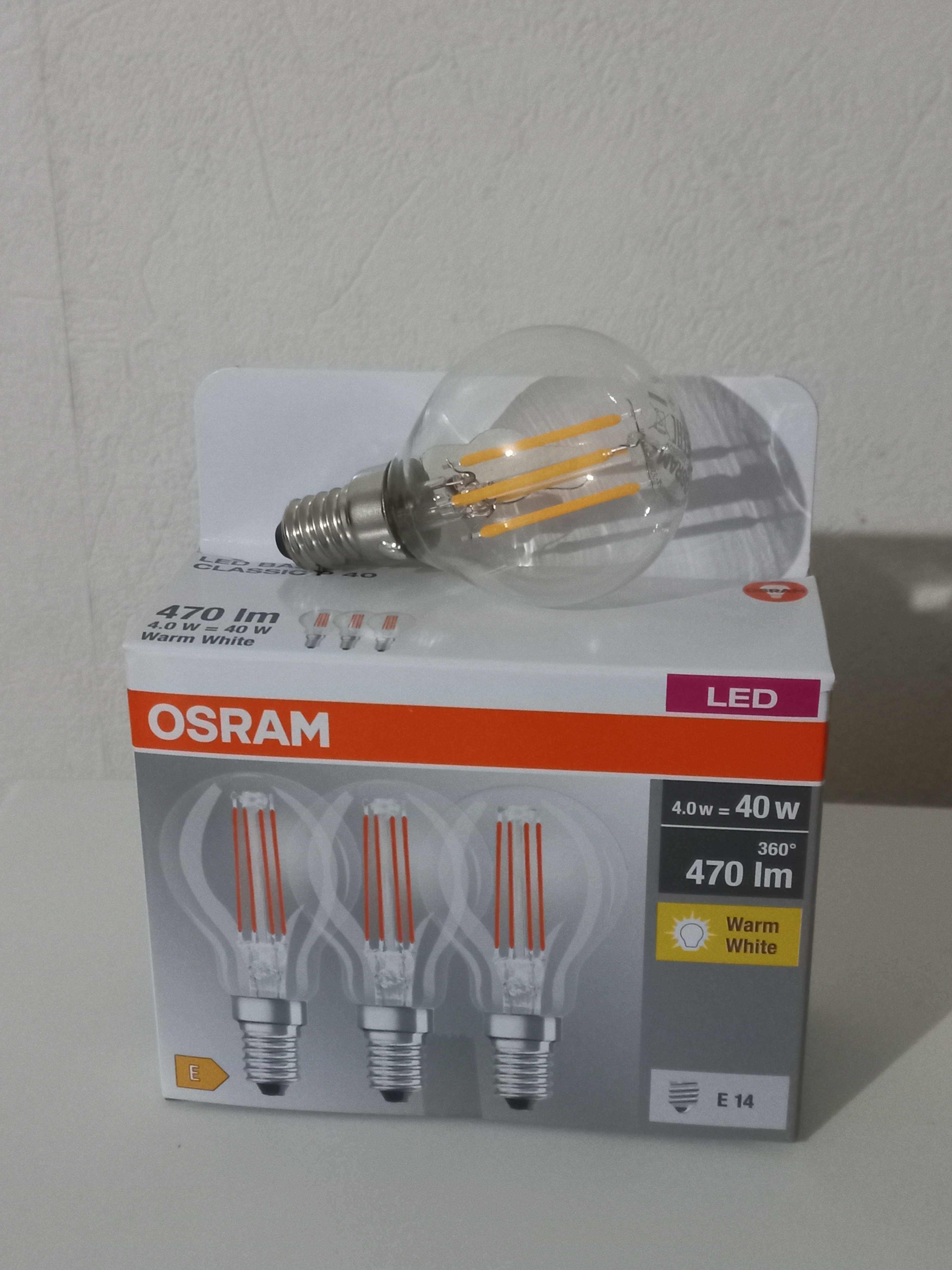 Лампа світлодіодна Osram 4W/230V/470lm/4000K/E14