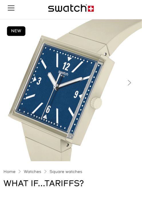 Swatch edição especial Suíça 39% What if... tariffs?