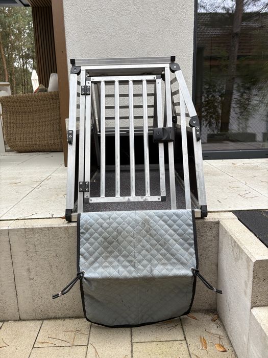 Transporter dla psa aluminiowy MDF bardzo solidny