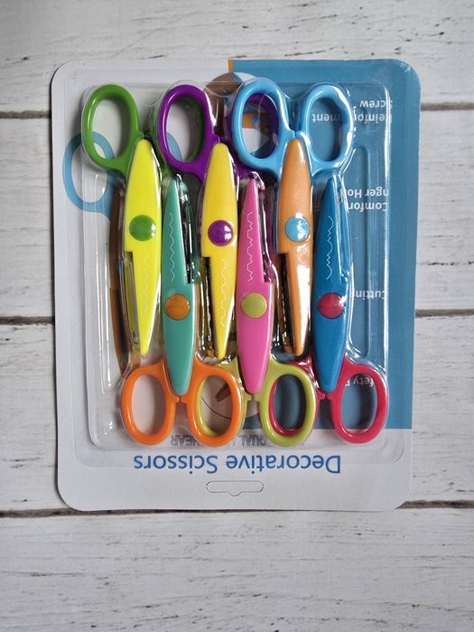 Zestaw Kreatywnych Nożyczek Dekoracyjnych 6 szt scrapbooking nowe