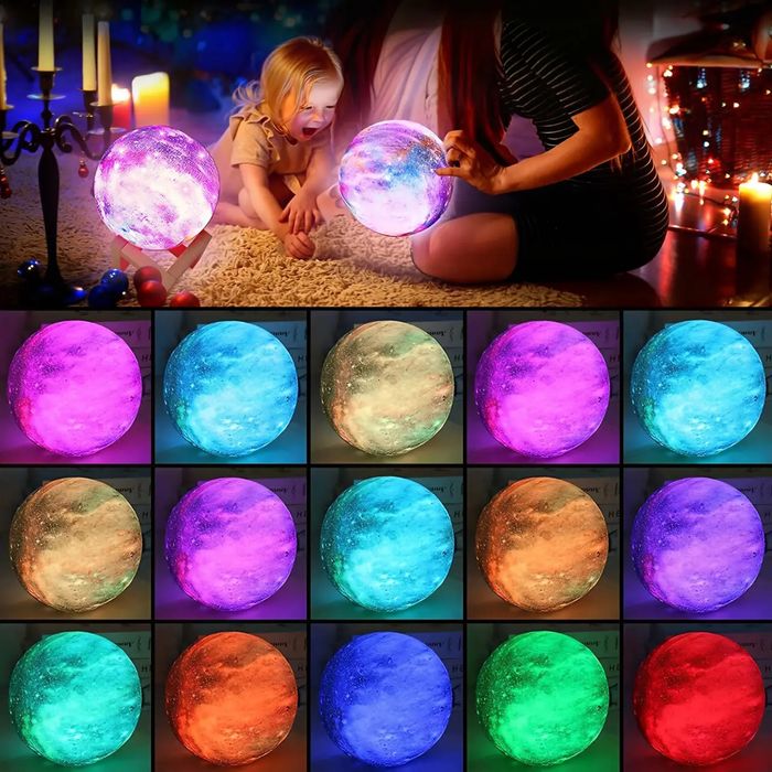 ночник, ночник луна, 3D лампа луна, ночник для детей