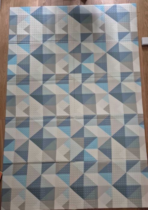 Dwustronna Mata Piankowa Składana 180x120 Kosmos/Geometryczne Trójkąty