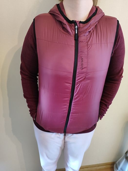 Жилетка  та світшот в комплекті бордового кольору