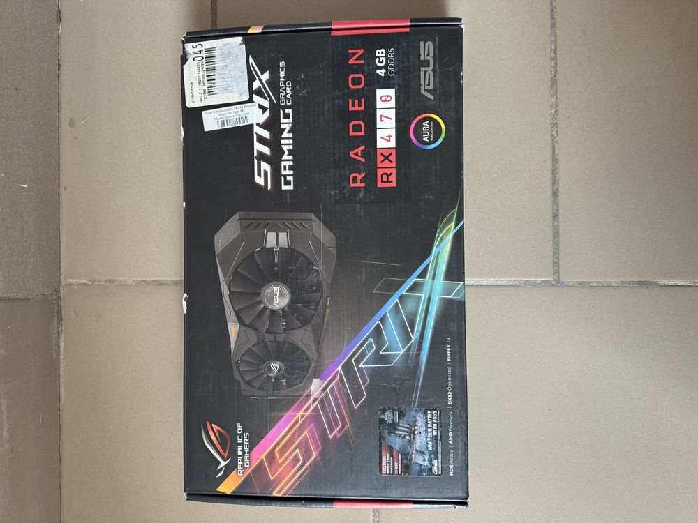 Відеокарта Asus Rog strix r× 470 4gb