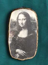 Mona Lisa, decoupage na gipsie, wys 12 cm