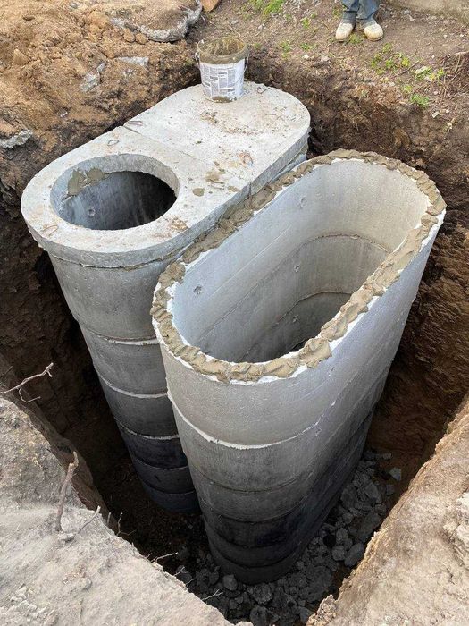 Кільця бетонні. Септик, вигрібна яма, каналізація. Під ключ.