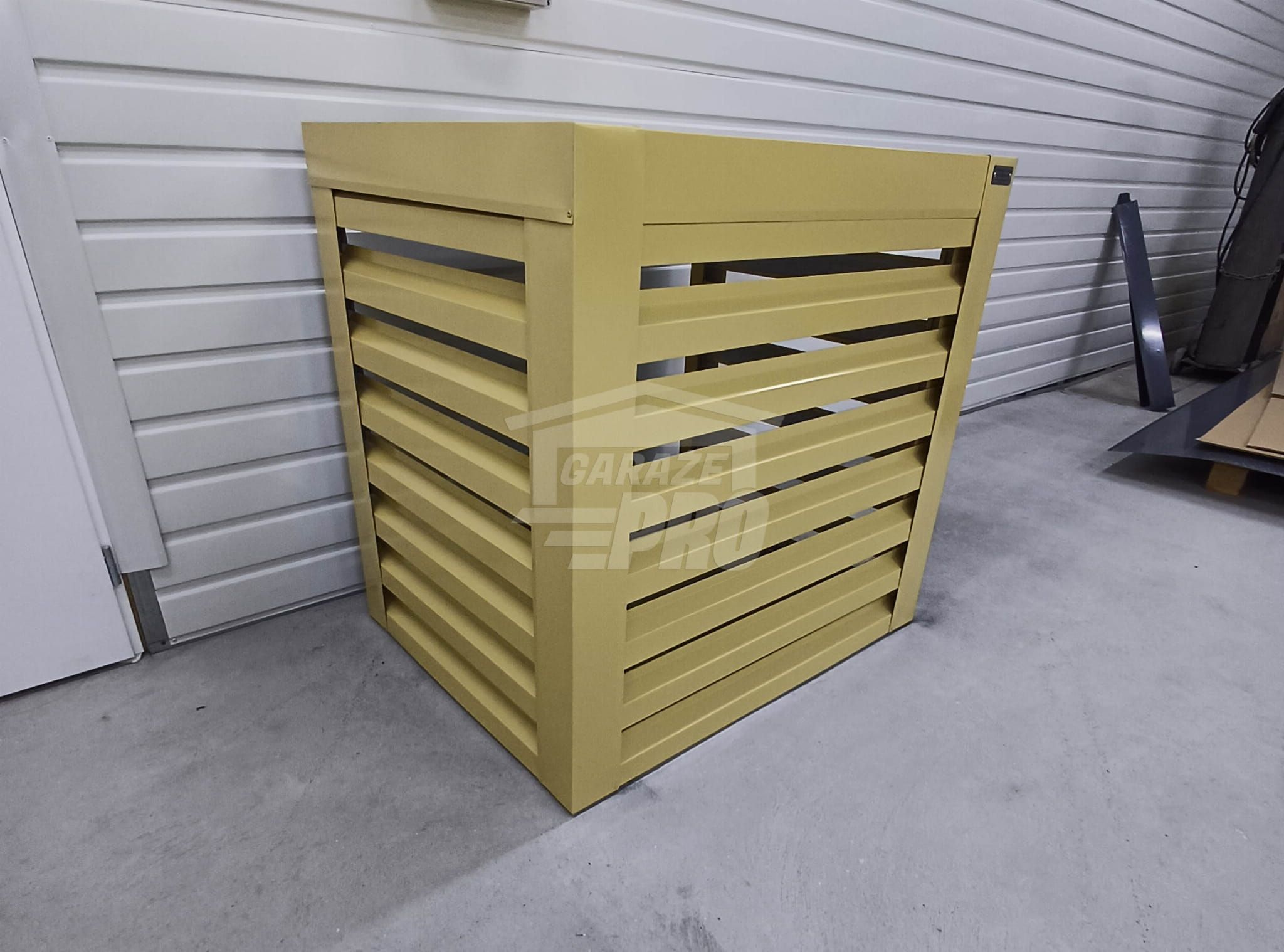 Osłona pompy ciepła 90x80x90 cm żółty Zabudowa GP503