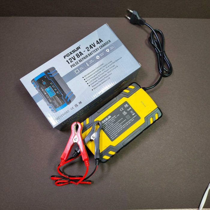 Сучасний зарядник 8A для 12V/24V АКБ - розумна зарядка для авто, мото