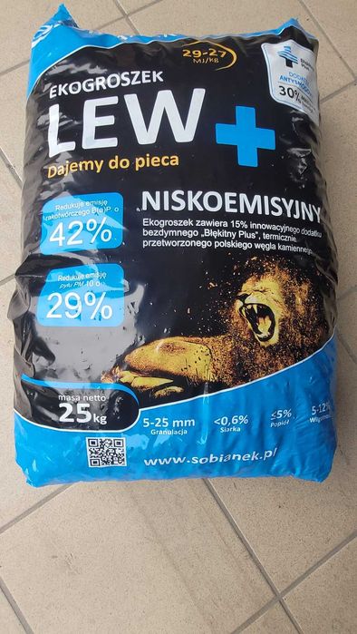 Ekogroszek Workowany LEW 27-29 MJ POLSKI WYSOKA JAKOŚĆ