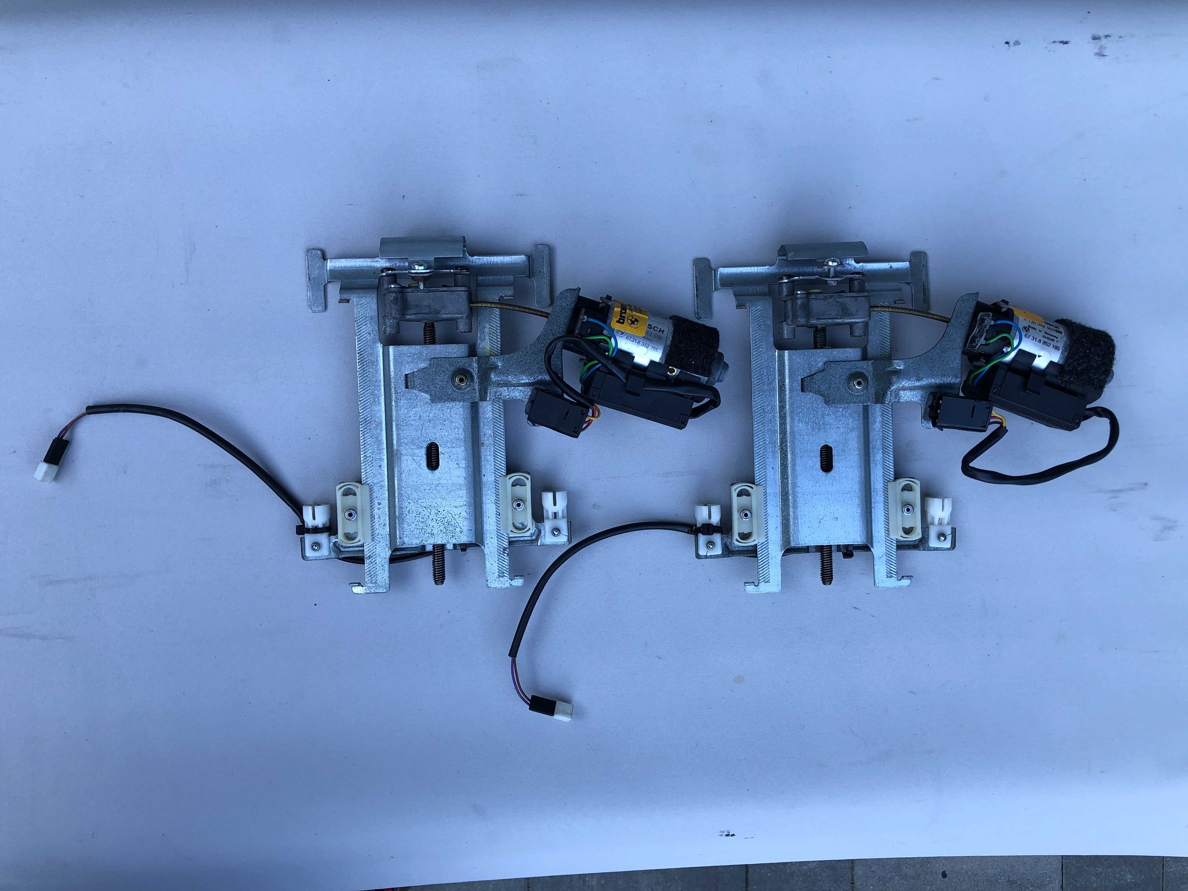 BMW E38 E39 mechanizmy podświetlanych lusterek w zagłówkach foteli