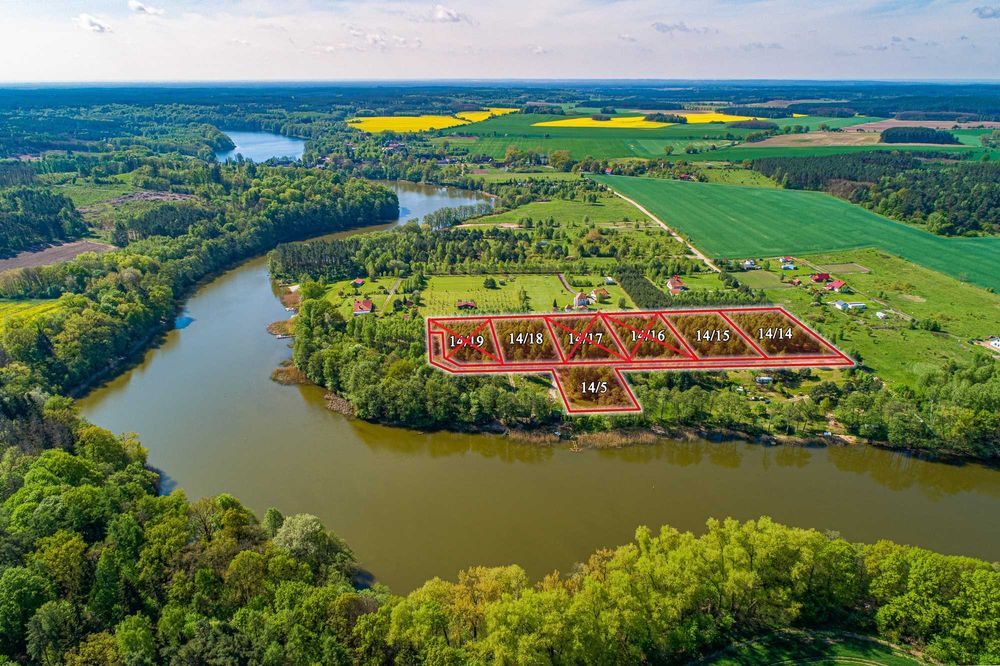 Garbicz działka nad jeziorem