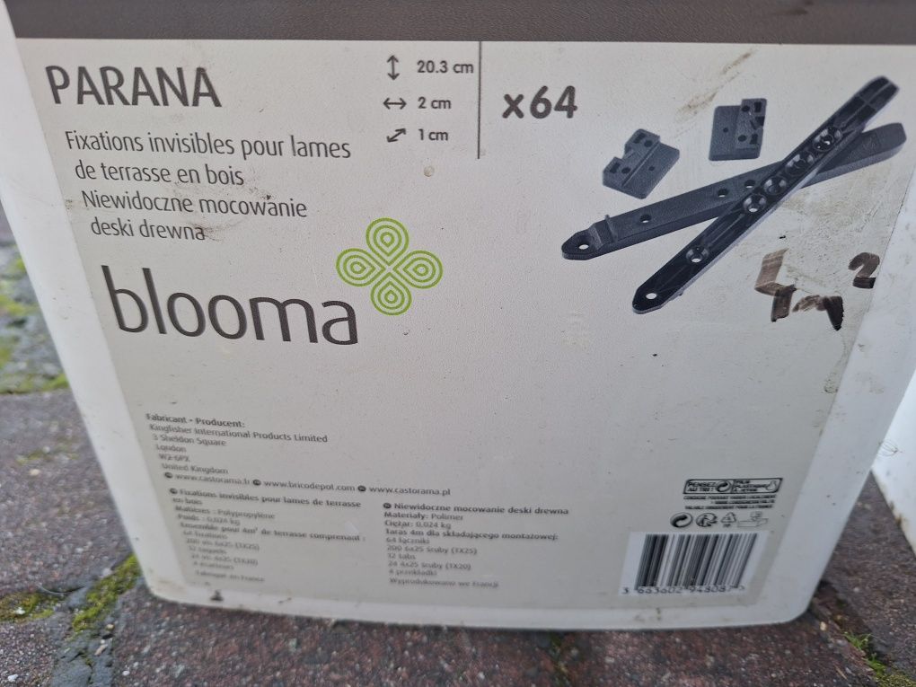 3x zestaw niewidoczne mocowanie deski drewna Blooma Castorama