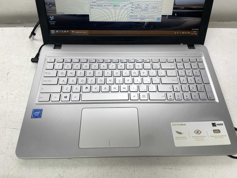 Ноутбук ASUS X543M, Экран 15,6" легкий, тонкий, батарея ок