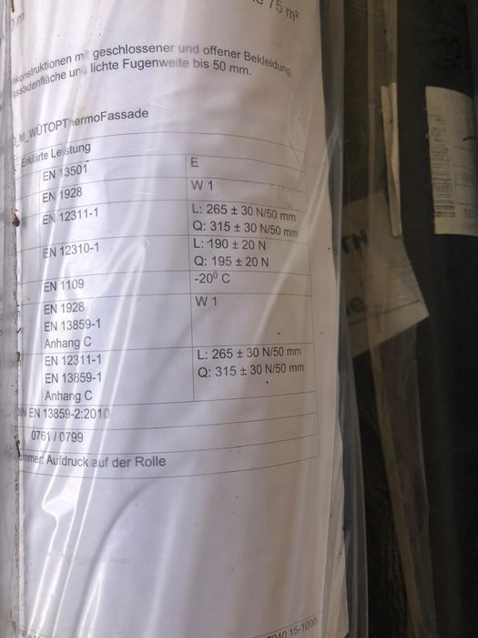 ФАСАДНА МЕМБРАНА гідроізоляція WÜTOP Würth термофасад утеплення