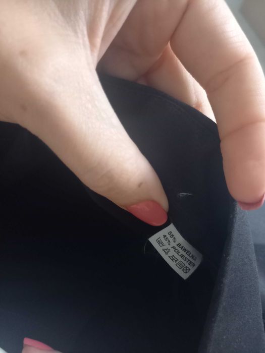 Czarna męska koszula z krótkim rękawem XL 43/44