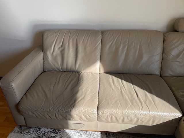 Narożnik skórzany + stolik kawowy - używany