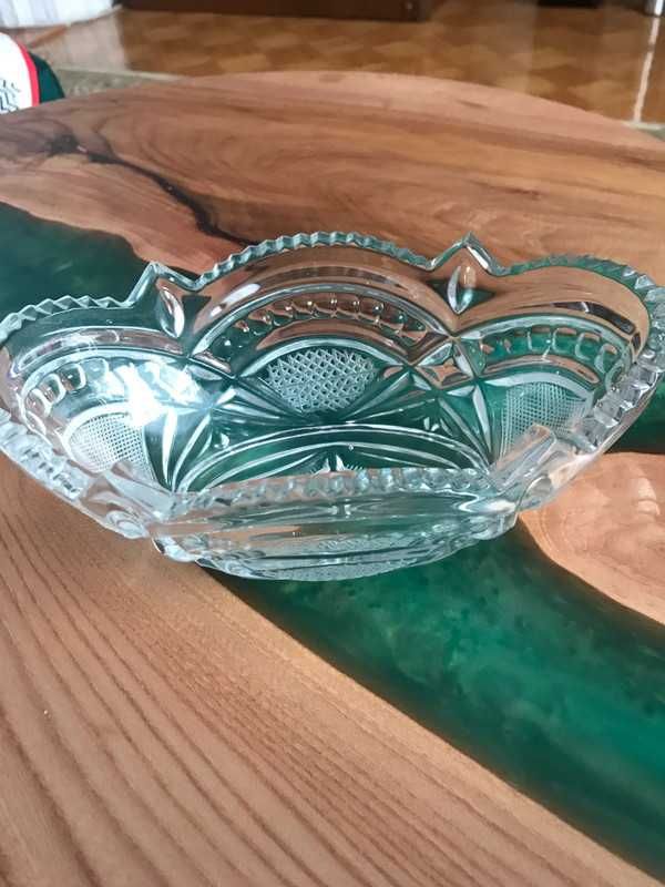 Miska miseczka kryształowa szklana vintage PRL