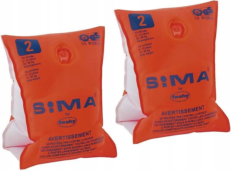 outlet rękawki do pływania fashy do 60kg 25 x 20 cm pomarańczowe opis