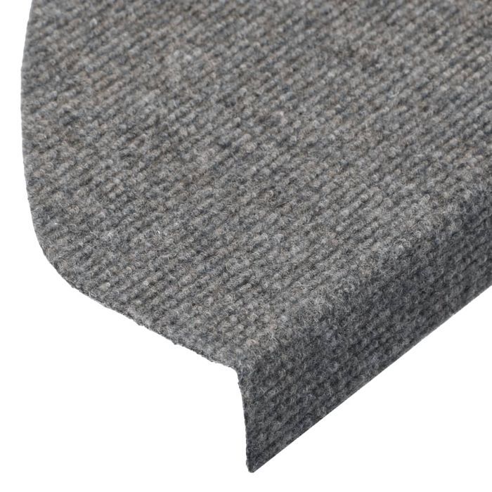 vidaXL Samoprzylepne nakładki na schody, 15 szt., 65x22,5x3,5cm szare