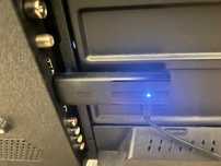 Stick MDZ-24-AA Smart TV, telewizor Sharp 32FA4E, stoliczek IKEA