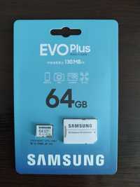 Карта памяти Samsung Evo Plus microSDXC 64GB UHS-I U1 V10 A1 + SD адап