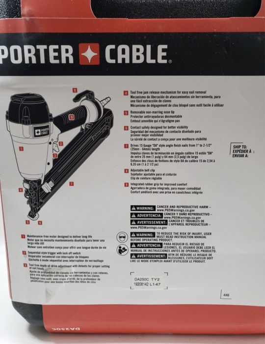 Нейлер Porter Cable DA250C 15 калібр dewalt блокхаус фальшбрус