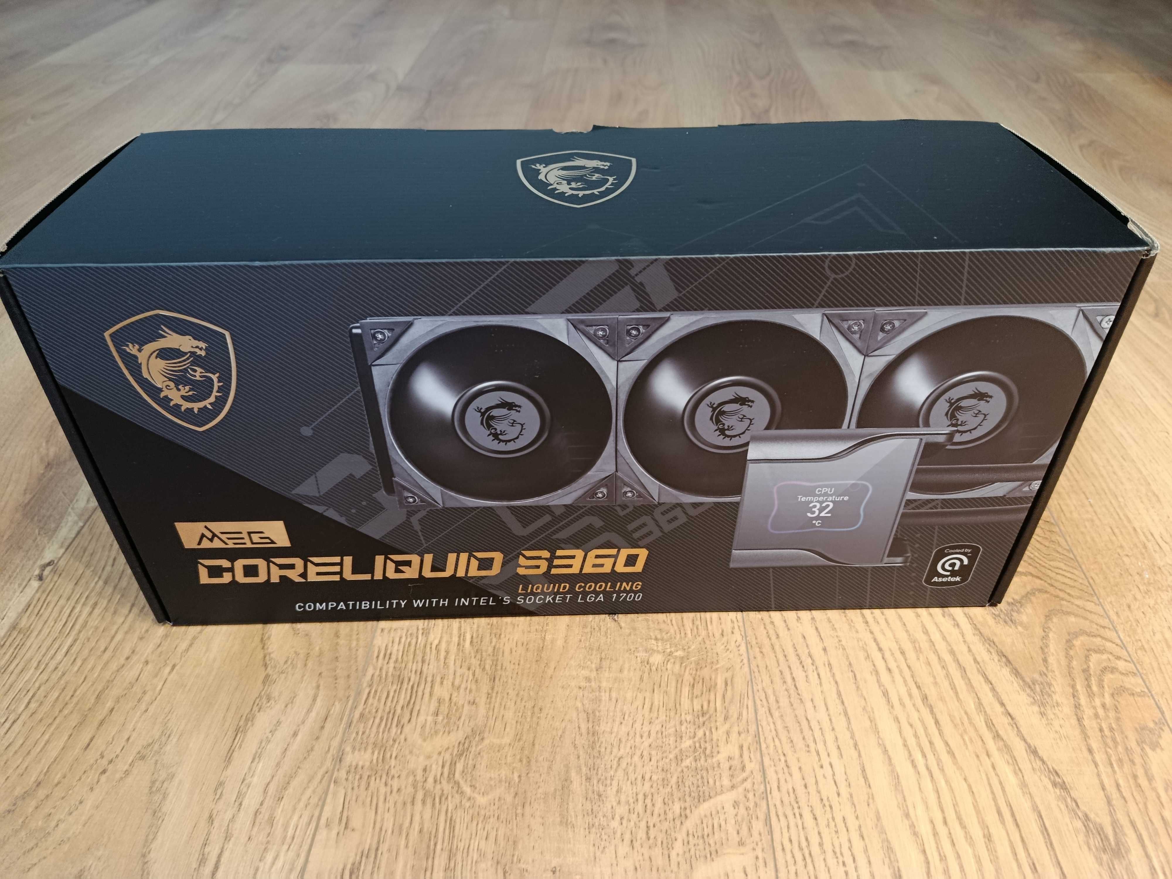 Chłodzenie wodne MSI MEG Core Liquid S360 / 3x120mm / Ekran LCD