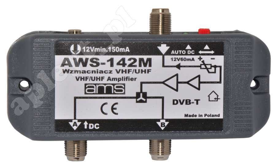 Rozdzielacz antenowy wzmacniacz DVB-T AMS AWS-142