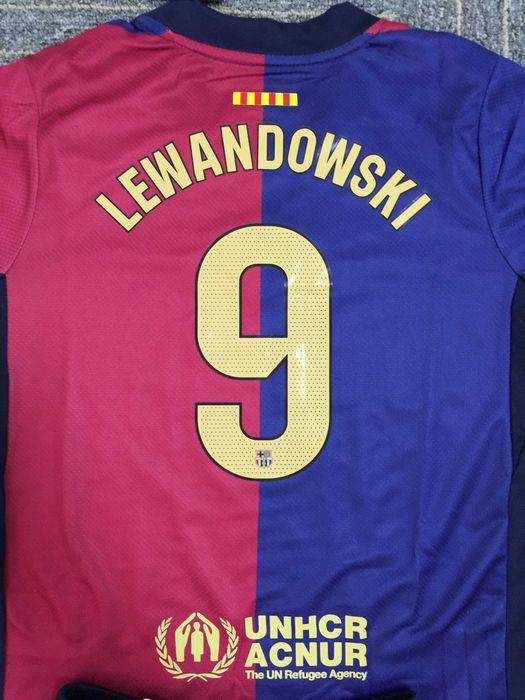 Koszulka Barcelona - Komplet dziecięcy-Lewandowski-domowa-R.22