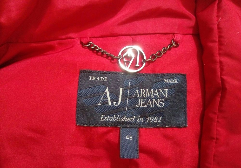 Оригінал Armani Jeans зимова пухова куртка пуховик