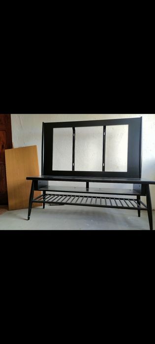 HIMNA szafka TV 137x122 czarny IKEA