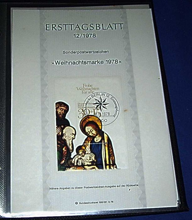 Znaczki Karty Etb cztery roczniki 75-78 w albumie Berlin