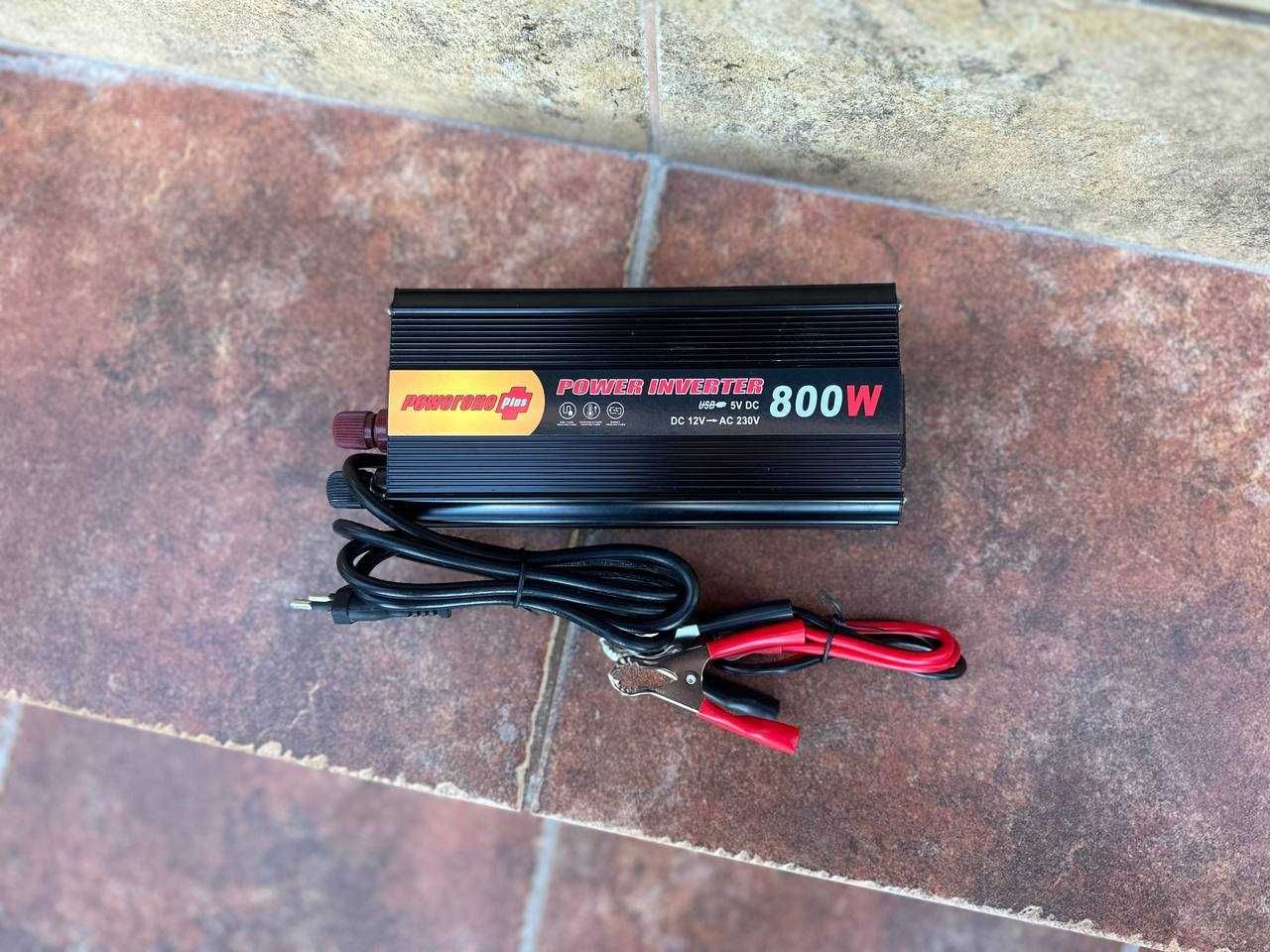Преобразователь 12-220v 800w c подзарядкой для котлов, насосов