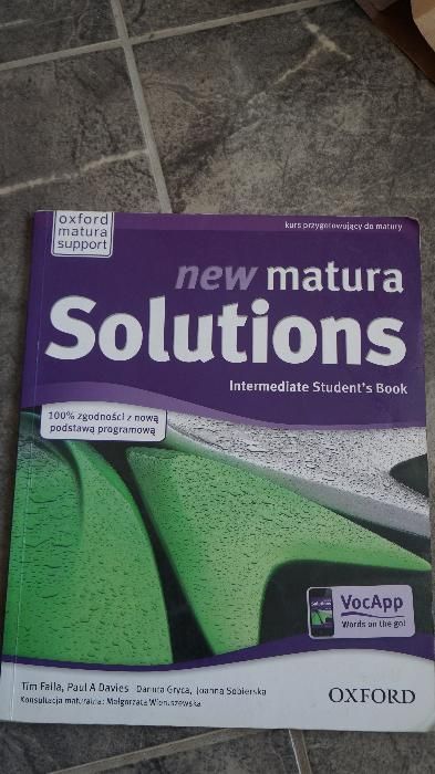 New Matura Solutions Intermediate Oxford podręcznik ćwiczeniówka ang