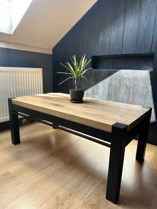 Stolik industrialny 110x60x45 cm – ręcznie robiony