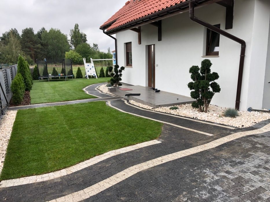 Kompleksowa budowa ogrodów/trawa z rolki/nawadnianie/brukarstwo