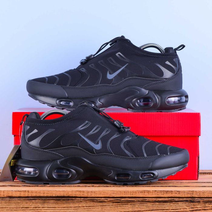(2107) Термо Зимові Кросівки Nike Air Max TN чорні (41-45) найк найки