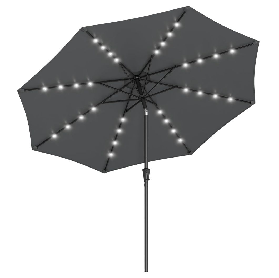 Parasol Przeciwsłoneczny 2,7 Metra Solar Led Kolor Szary