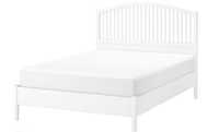 Łóżko białe 160x200 IKEA z dnem i materacem