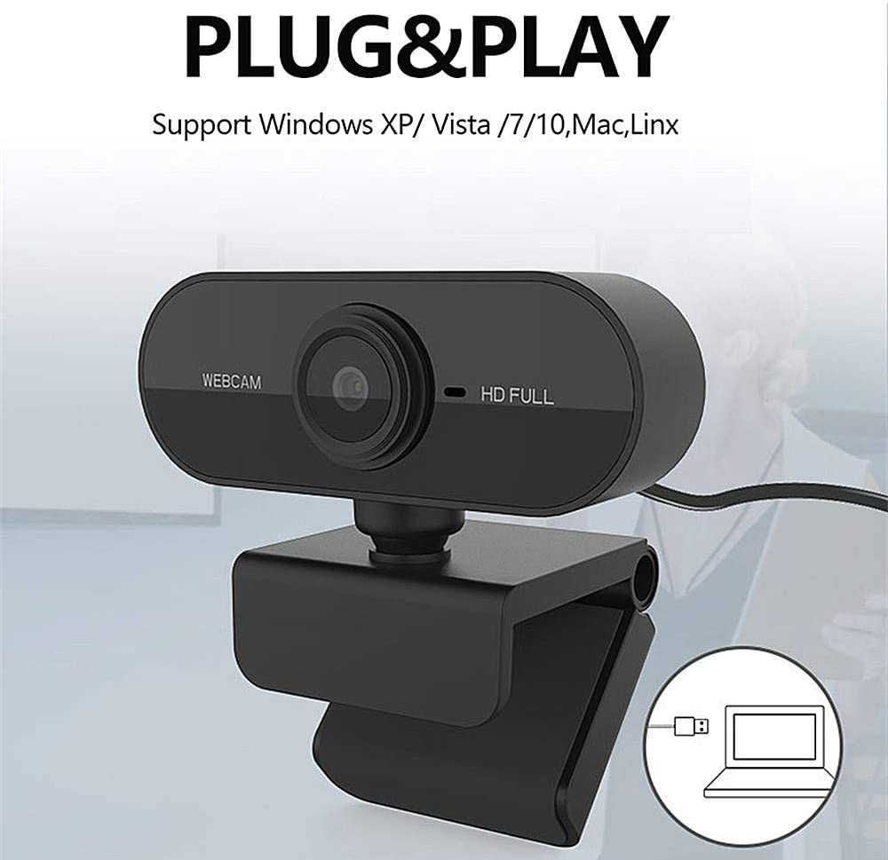 WebCam 1080P FULL HD Plug and Play para todos os sistemas NOVA eSELADA