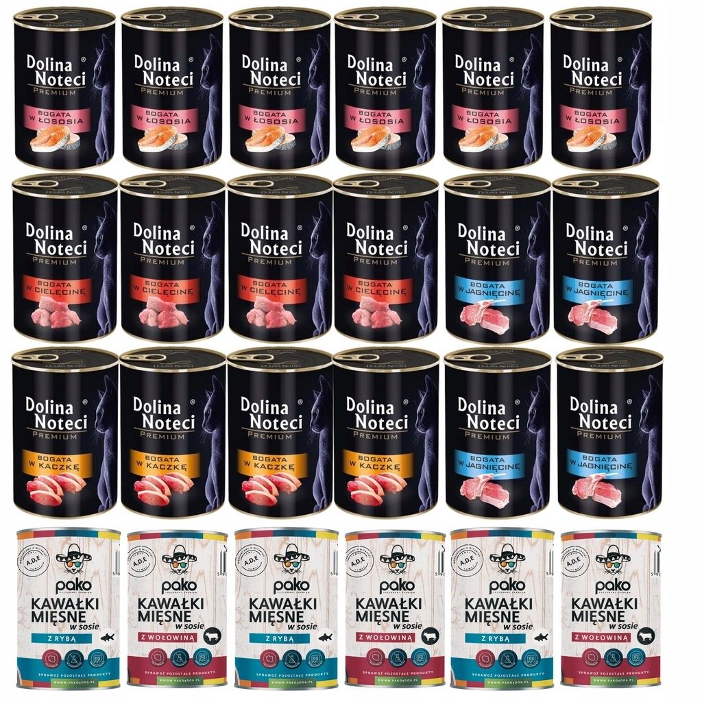 Mokra karma dla kota kot PREMIUM Mix smaków 24 x 400g