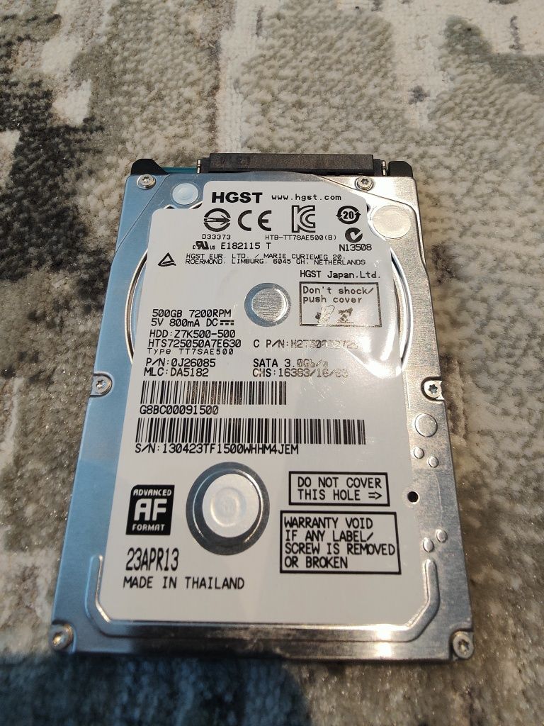 Disco HGST HDD 2.5" 500 GB 7200rpm