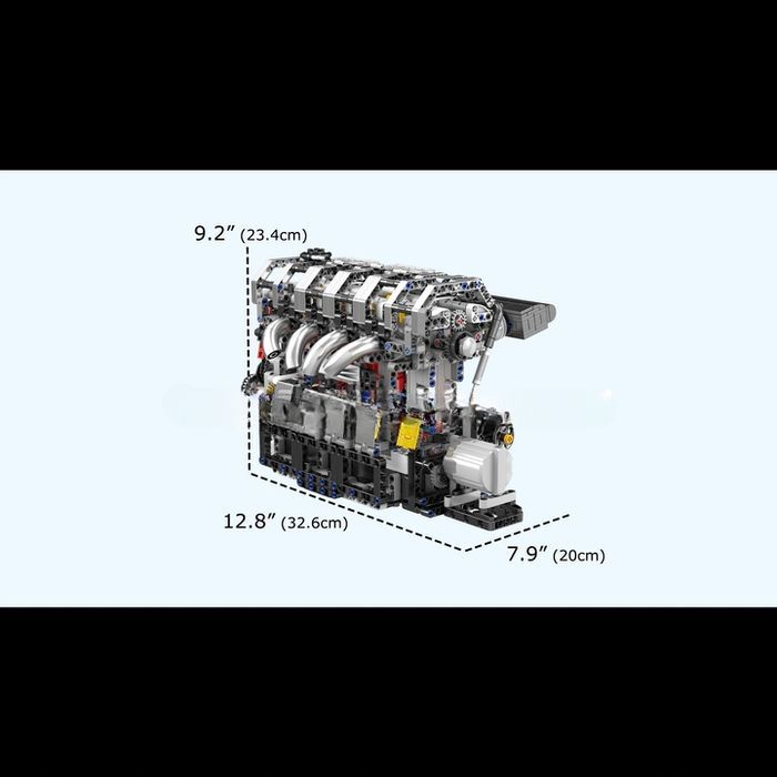 Klocki 1787 el. Silnik L4 benzynowy model Mould King 10087