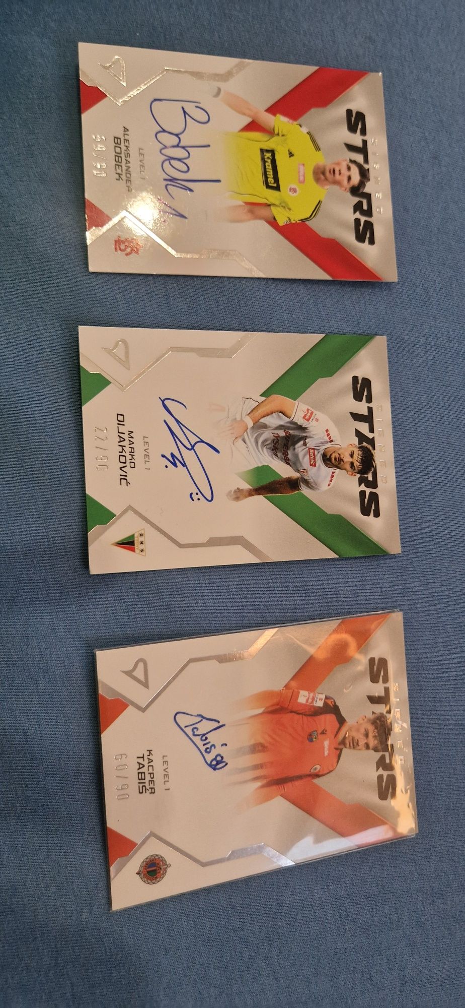 3 autografy Level 1. 1 liga polska