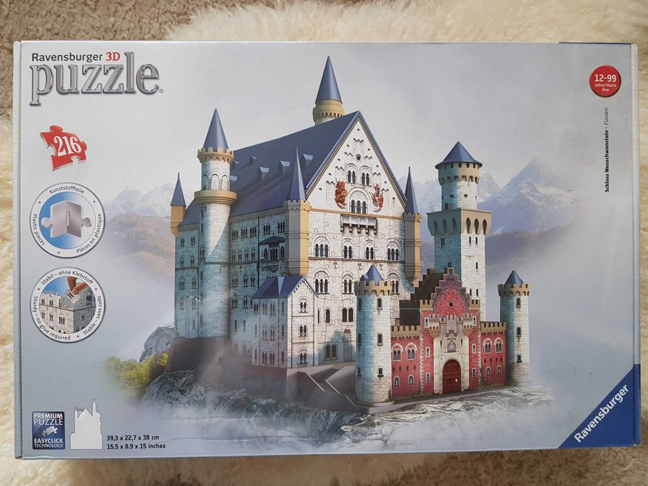 Nowe puzzle 3D Zamek Neuschwanstein