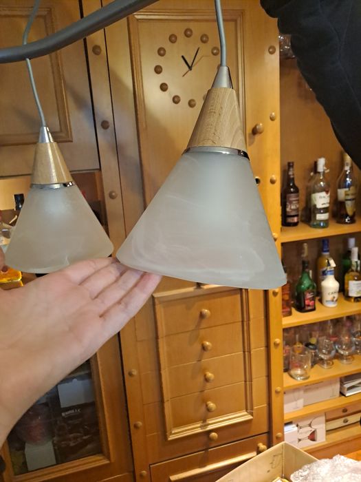 Żyrandol wiszacy 2 klosze