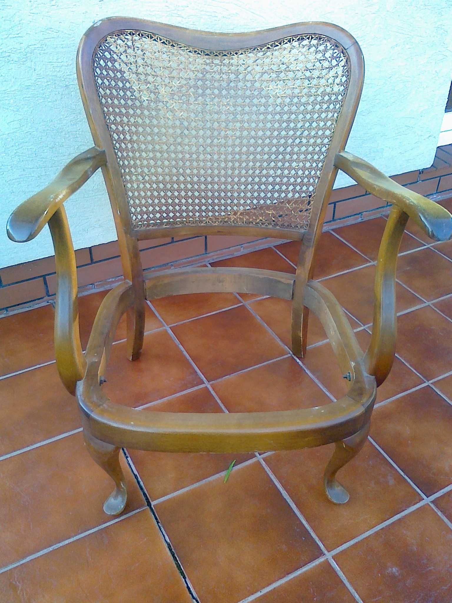 fotel ludwik stylowy krzesło rafia fotelik wypoczynek