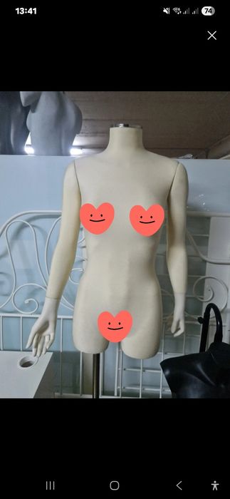 Manequim com suporte metálico