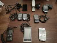 Vários telemóveis antigos