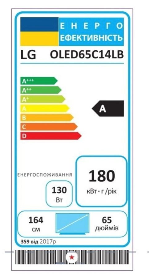 Телевізор LG OLED 65C1 (OLED65C14LB + кріплення в подарунок